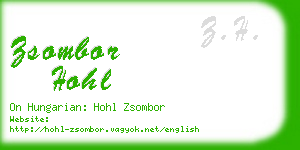 zsombor hohl business card